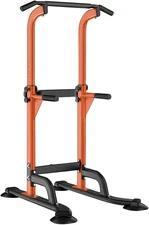 Power Tower Pull Up Bar and Dip Station Adjustable Height Dip Stand Multi-Fun...