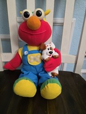 Vintage 1997 Tyco Elmo Plush With Puppy Plays Music Lights Up