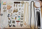 Huge Vintage Estate Find, Mixed Costume Jewelry Lot 33 Pieces