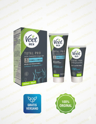 Veet Men Intim-Haarentfernungs-Set - Enthaarungscreme Für Den Intimbereich, Für 
