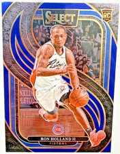 2024-25 Panini Select - Premier Level Ron Holland II #198 Blue Prizm (RC)