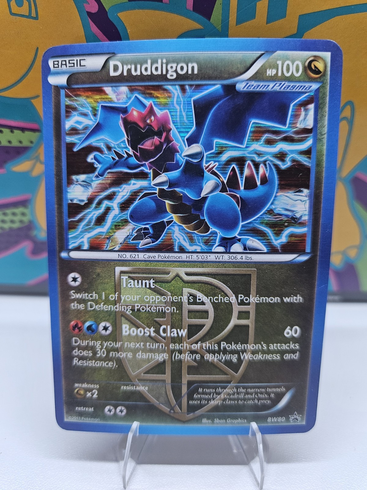 💥 POKEMON BLACK STAR PROMO Druddigon (Team Plasma) - BW80 FOIL HOLO