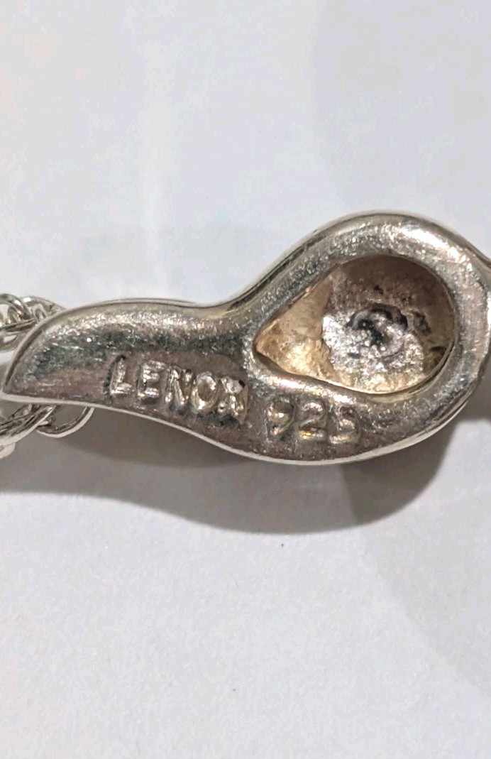 Lenox Solid Sterling Silver Black White Swarovski… - image 5