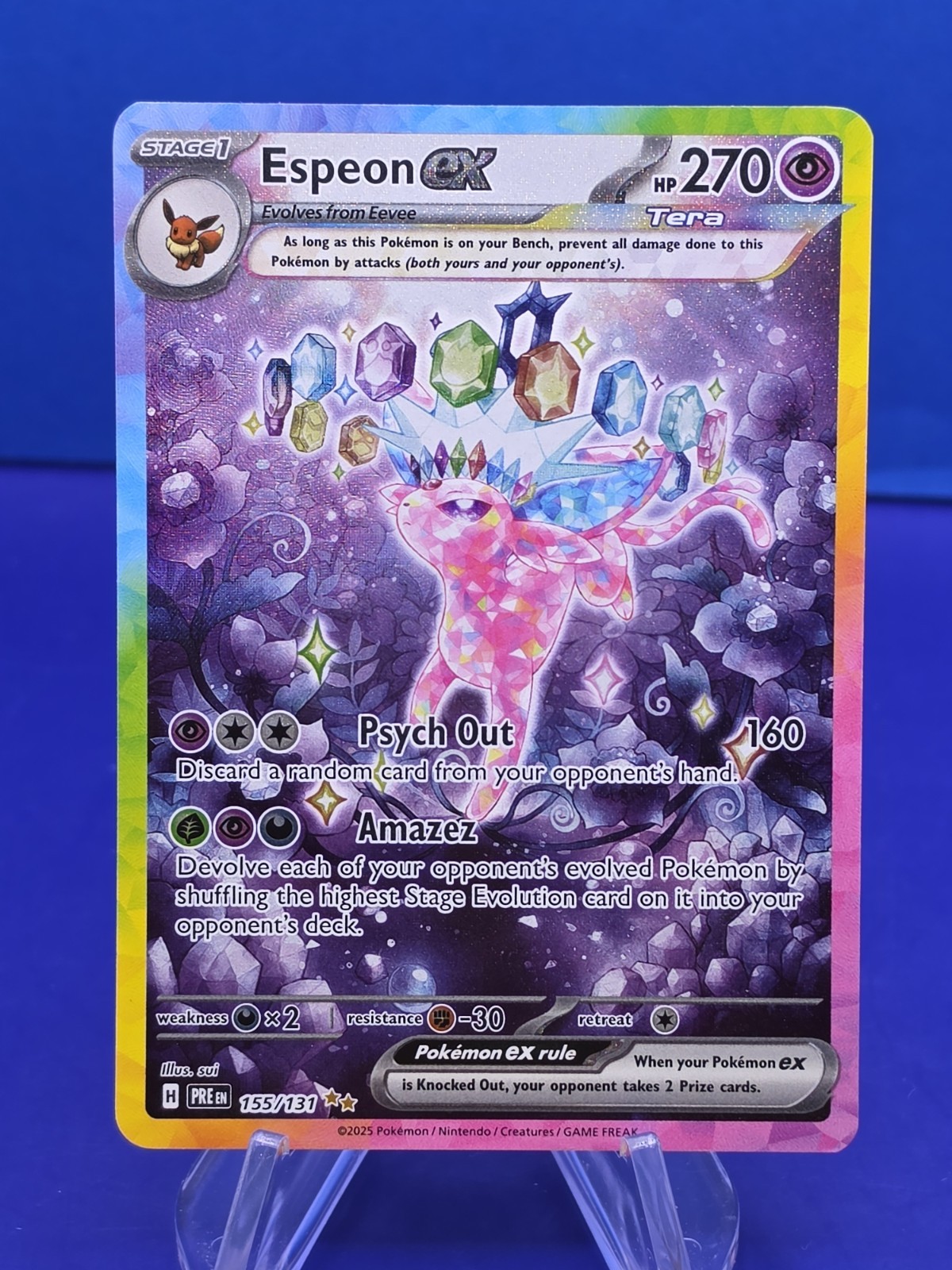 Pokemon Espeon ex 155/131 Sv: Prismatic Evolutions Holo