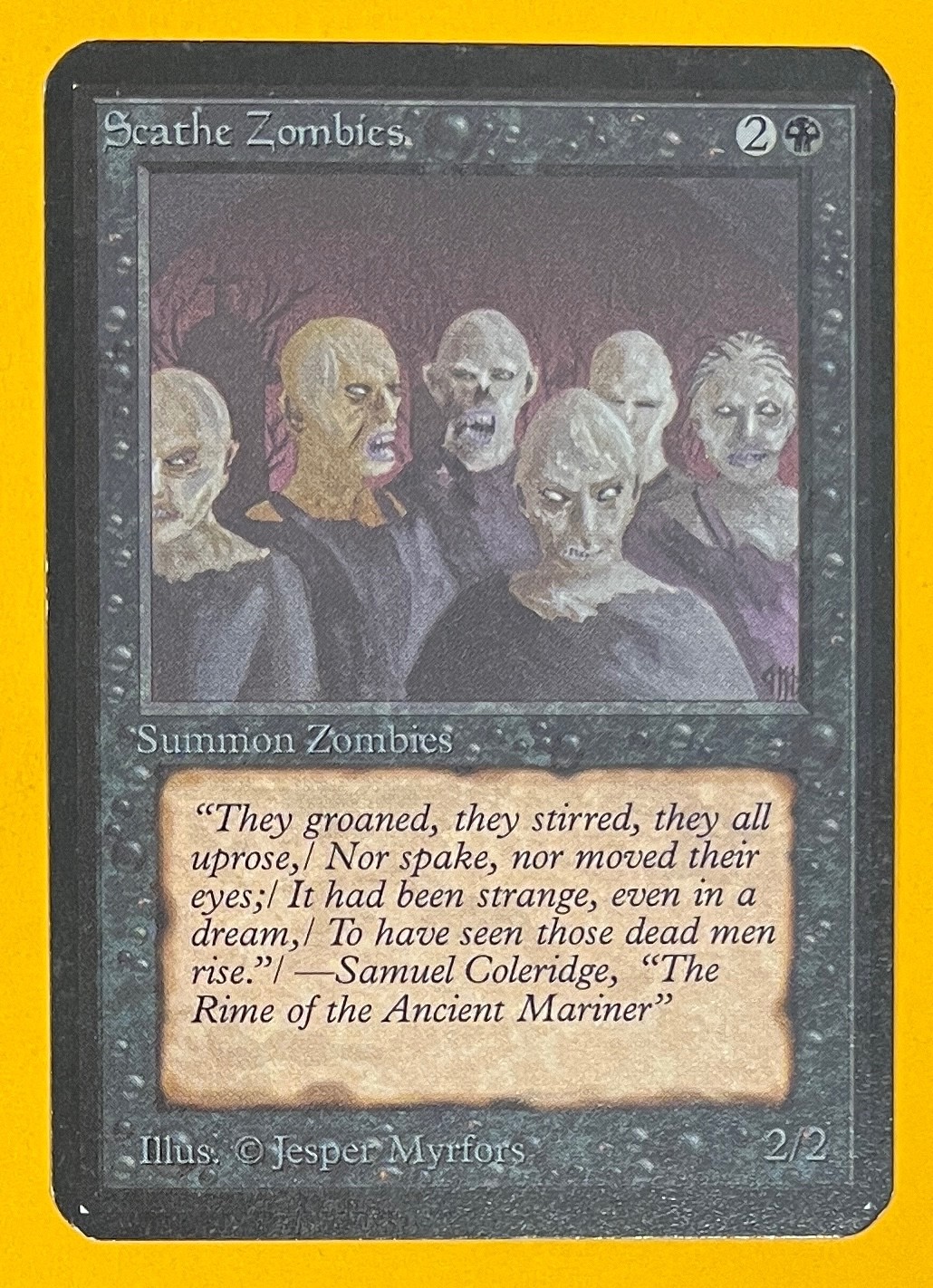 MTG SCATHE ZOMBIES Alpha (OldManMTG 013-022)