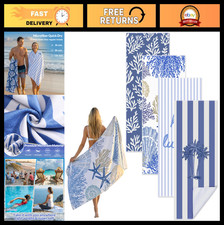 4 Pack Oversized Microfiber Beach Towels 71x32" Quick Dry Sand Free for Travel