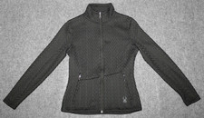 SPYDER WOMEN'S CABLE CORE SWEATER KNIT JACKET Sweater Fleece Green sz S Jacket