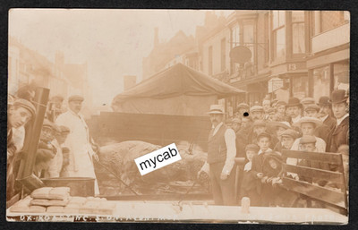 Postkarte Stratford upon Avon Warwickshire Moppmesse Ochsenbraten Jahrmarkt 1907 RP