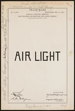 Central Lighting Company Air Light brand Gas Fixtures Mantles Parts Thereof