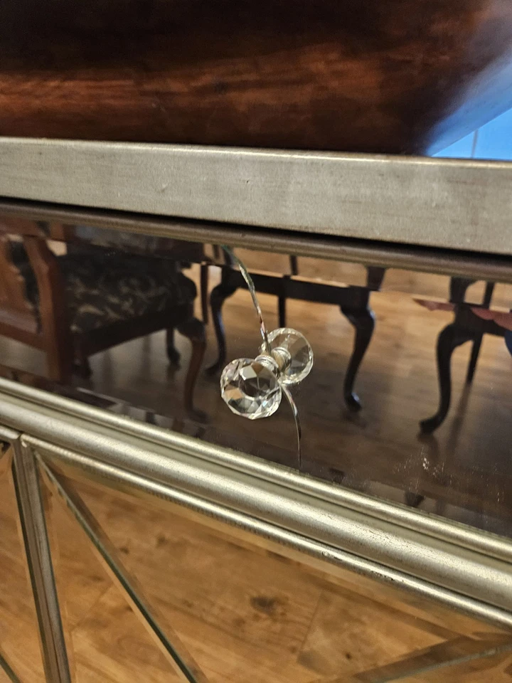 АКЦЕНТНЫЙ ШКАФ - ЗЕРКАЛЬНЫЙ, СЕРЕБРИСТЫЙ 1 РИСУНОК 2 ДВЕРИ - Изображение 3 из 3