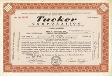 Tucker Corporation - 1948 dated Brown Automotive Stock Certificate - Only 50 T