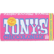 Bar Choc White Rspbry Pop 6.35 Oz Case Of 15 By Tonys Chocolonely
