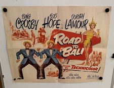 Original 1952   ROAD TO BALI  1/2 Sheet Movie Poster 22x28 Bing Crosby Bob Hope 