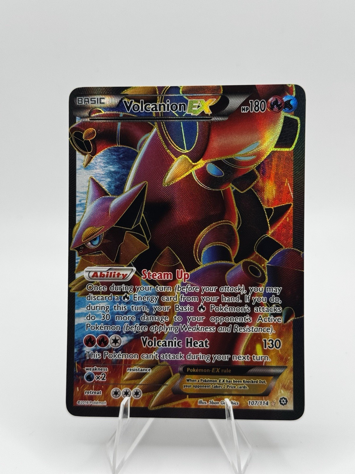 Pokemon Steam Siege Volcanion EX 107/114
