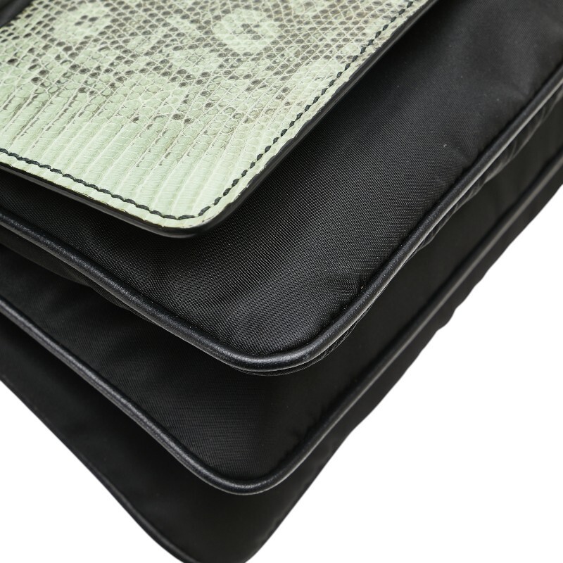 PRADA Python Embossed Chain Shoulder Bag Handbag … - image 5