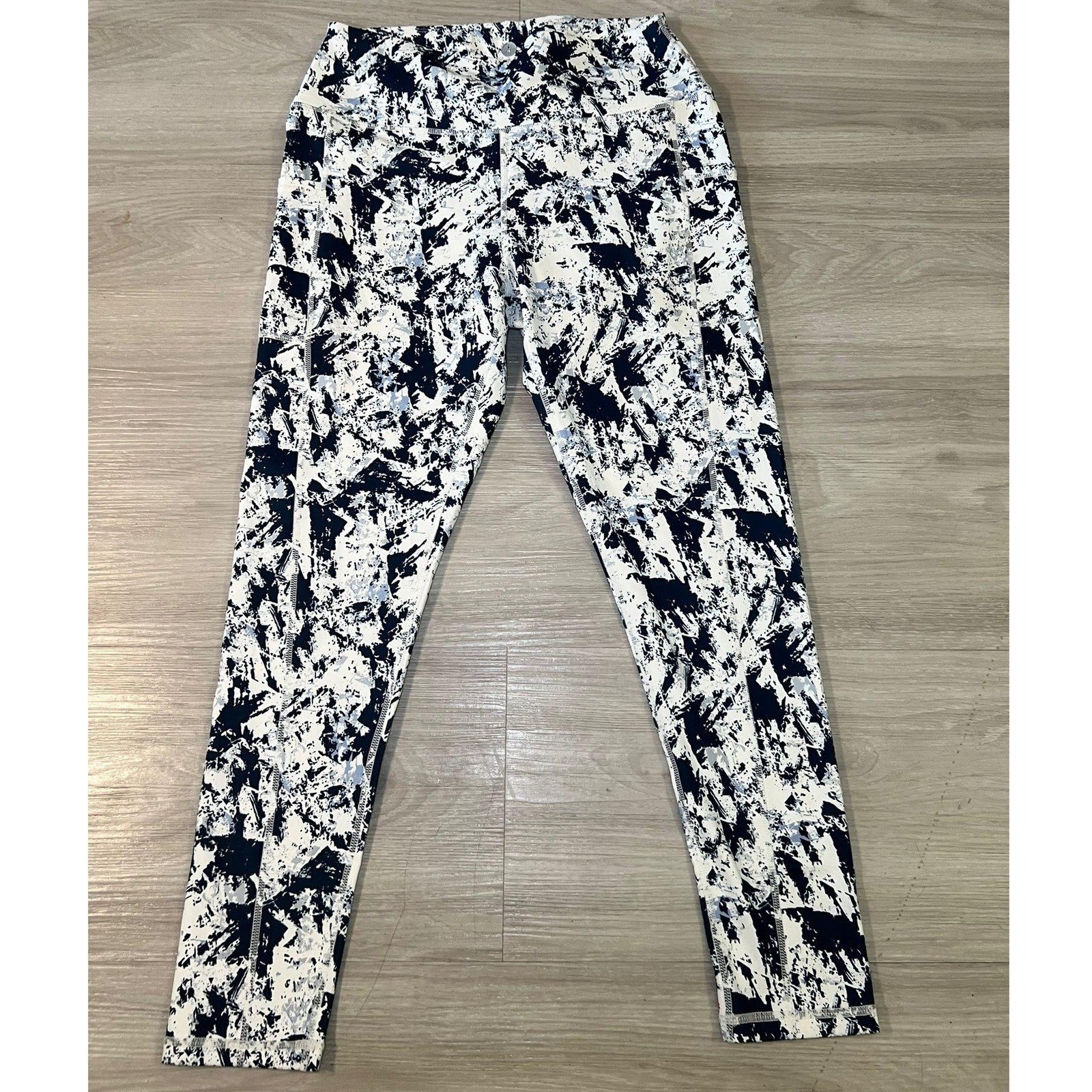 SOFIA Active Black White Blue Abstract Print High… - image 1