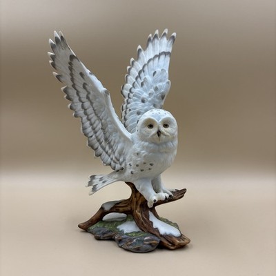1991 Homco Masterpiece Porcelain Snowy Owl Figurine  Arctic Flight 