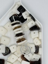 Lot Of 90 Shell Square Beads For Jewelry Design Beading Approx 10mm Center Hole
