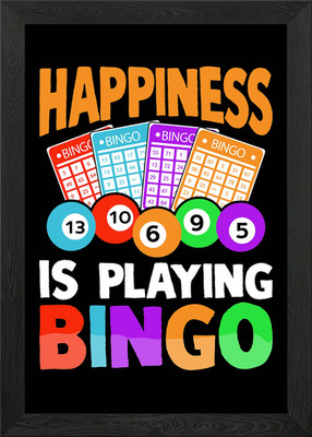 Das Glück spielt Bingo gerahmtes Wandbild Poster Leinwanddruck Bild