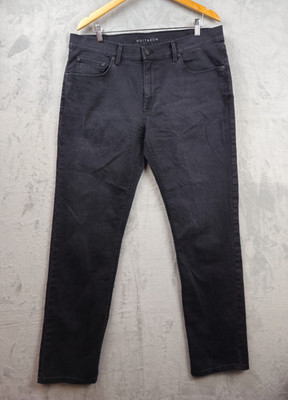 Mott And Bow Mens Stretch Slim Fit Stone Black Zipper Jeans Size 37x32.5