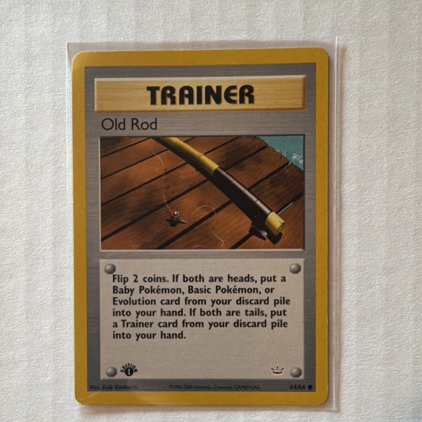 Pokémon Old Rod Neo Revelation 64/64 Trainer 1st Edition Common Regular English