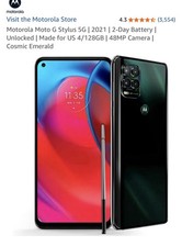Motorola 2021 Moto G Stylus 5G Cosmos Emerald 128 GB