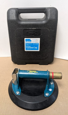 CRL US Aluminum Wood's Powr-Grip 8'' Metal Exchange Vacuum Cup W/ Case