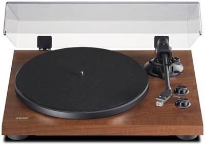 TEAC TN-280BT Walnut Analog Turntable Bluetooth Transmitter and Record Player