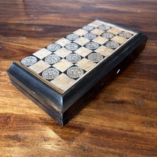 Antique Foldable Stone Intricate Chess Board ...