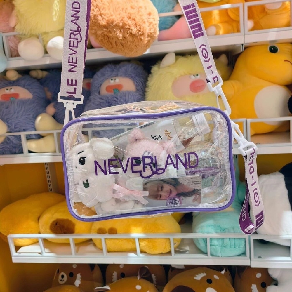 Gidle Transparent PVC Shoulder Bag Concert Support Colorful Ribbon Makeup Bag