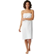 Puffy Waffle Spa Wrap for Women Cotton Blend Long Robe Salon Anti-Tangle AG02x1