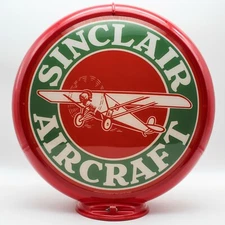 SINCLAIR AIRCRAFT 13.5" Gas Pump Globe SHIPS FULLY ASSEMBLED! READY FOR DISPLAY!