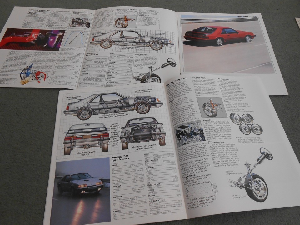 1984 FORD MUSTANG, GT, L, LX, Etc. 28 p. CATALOG plus ORIGINAL '84 SVO