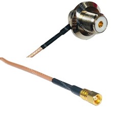 RG316 UHF Female Angle Bulkhead to SMC FEMALE RF Cable Rapid-SHIP LOT