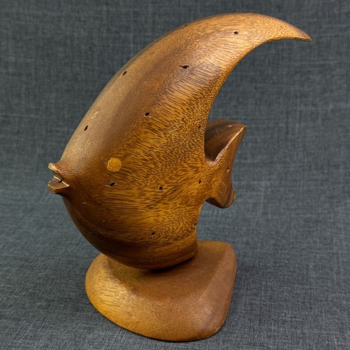 Mono Vaina Ángel Pez MCM Madera Teca Años 60 Escultura Palillo de Dientes Aperitivo Soporte - Imagen 20 de 20