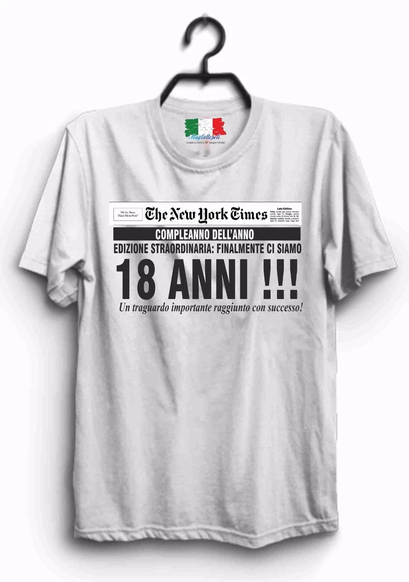 MoonWorks® Maglietta Compleanno Uomo – “Finalmente 18” Antracite, Taglia L, Idea Regalo Divertente
