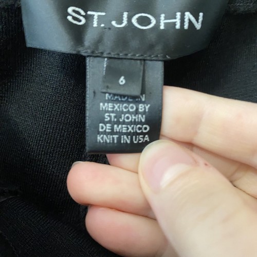 St John pantaloni da donna neri dritti taglia 6 - Foto 4 di 6