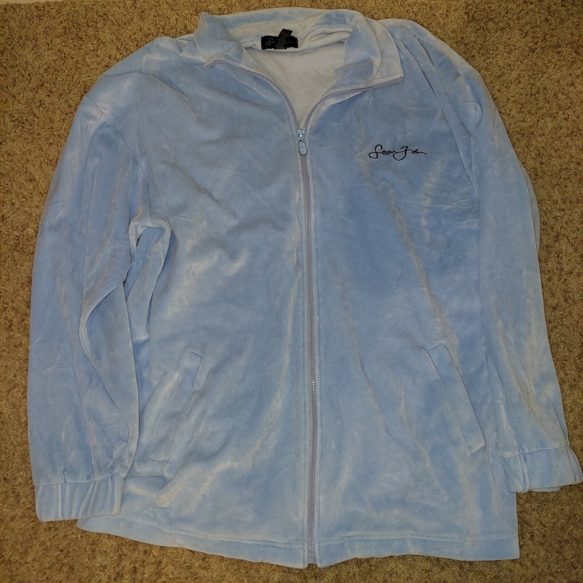 Sean John Mens Track jacket XXL 2XL Light Blue Fleece | eBay Sean John Mens Track jacket XXL 2XL Light Blue Fleece | eBay