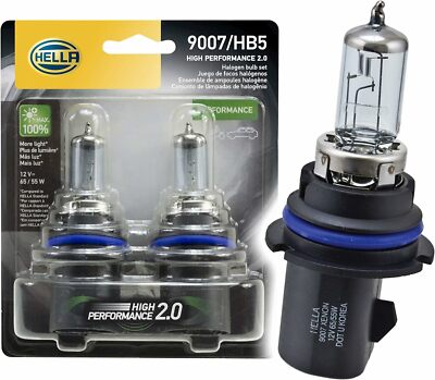 HELLA 9007 2.0TB Twin Blister Kit High Performance Bulb, 12V, 65/55W, 2 Pack
