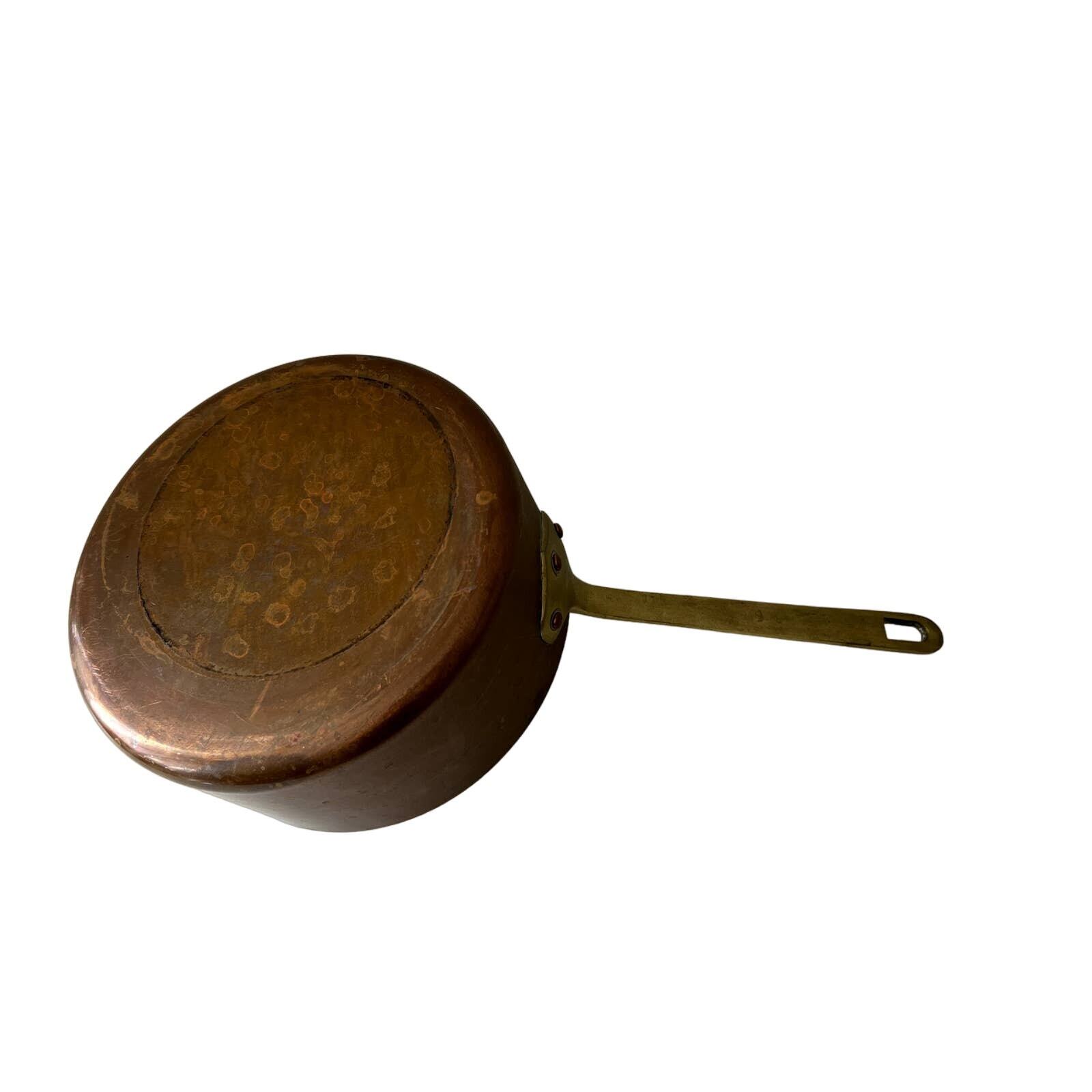 Williams Sonoma Copper Saucepan Made In France Working Condition Heavy Duty