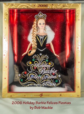 2006 Holiday Barbie Felices Fiestas by Bob Mackie Never Out BoX | eBay