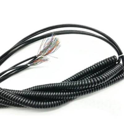 xg-Cores Spring Spiral Cable Coiled Cable for CNC Handheld Encoder 1PC
