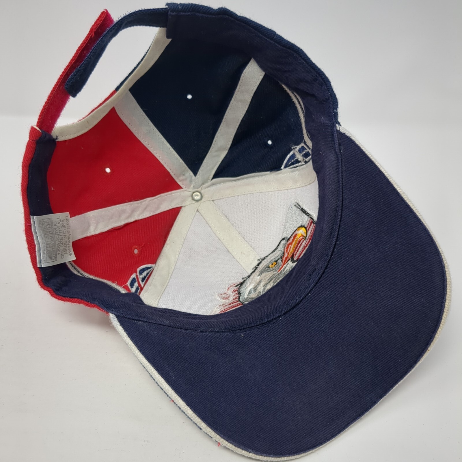 USA Flag Eagle Strapback Hat Multi One Size Adjus… - image 6