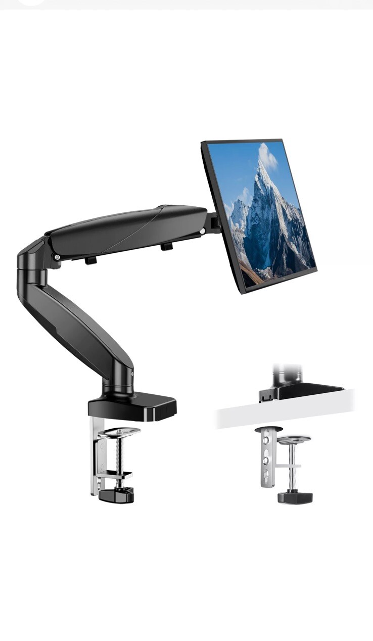 Monitor Stand Arm, Gas Spring Monitor Desk Mount Fits 13