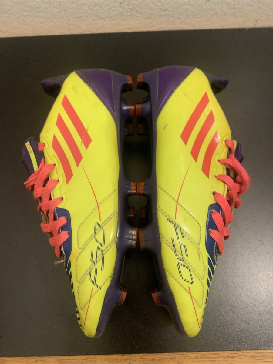 Adidas Mens Rare F10 TRX F50 FG G40258 Yellow Purple Soccer Cleats