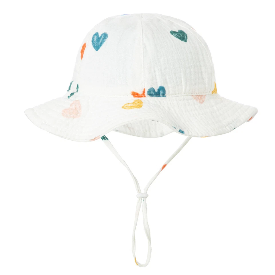 Niños Bebé Sombrero para el Sol Verano Sombrero Cubo Niño Niña Niño Unisex Gorra de Playa 0-12 Meses Foto 2 de 4