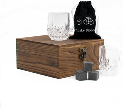 TRIXES Whisky Gläser & Steine Geschenkbox NEU Geschenkset Whisky Steine Box
