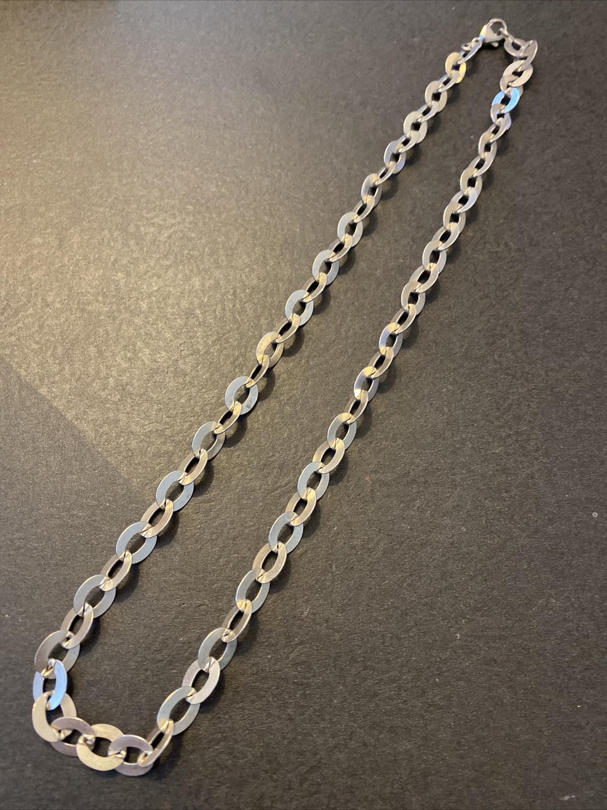 925 Sterling Silver Loop Link Necklace - image 1