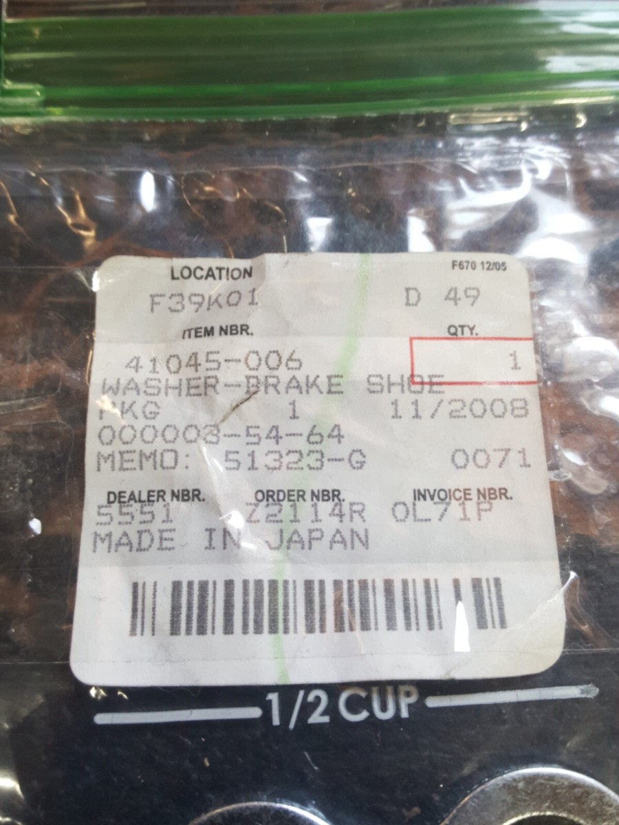 Kawasaki Brake Shoe Washer OEM 41045-006 QTY 1 | eBay