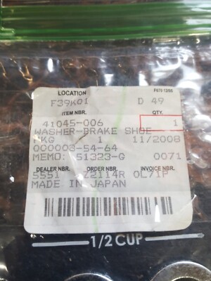 Kawasaki Brake Shoe Washer OEM 41045-006 QTY 1 | eBay